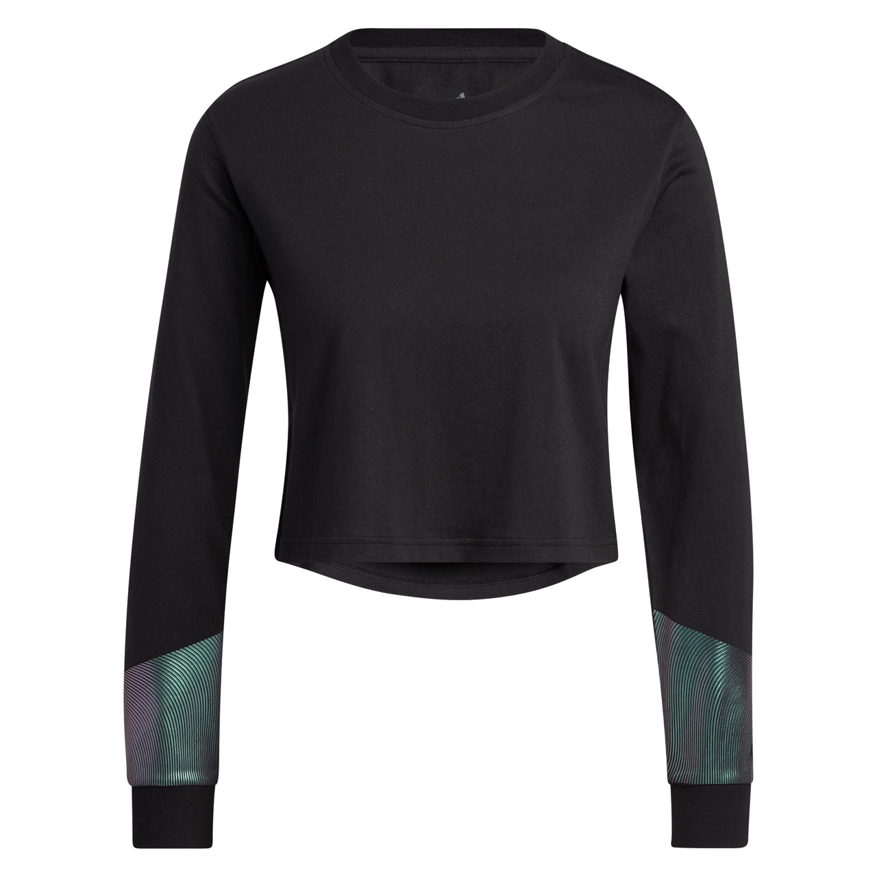Damen Longsleeve Holiday Graphic Cropped