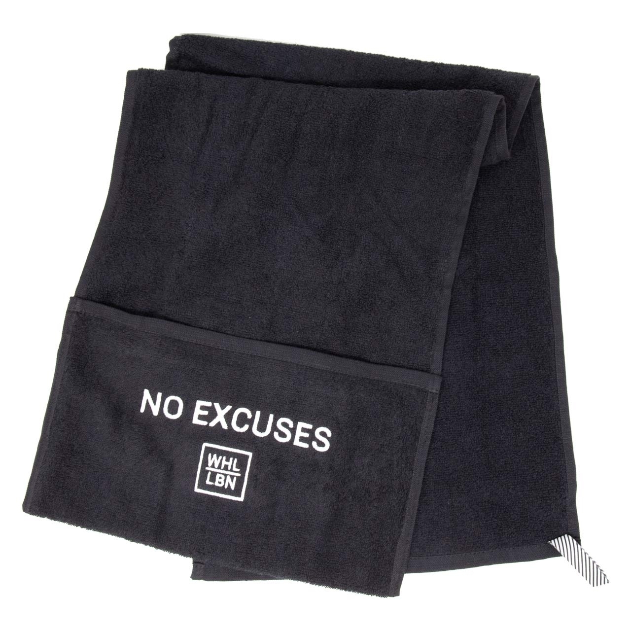 Fitness-Handtuch No Excuses mit Reißverschluss-Tasche