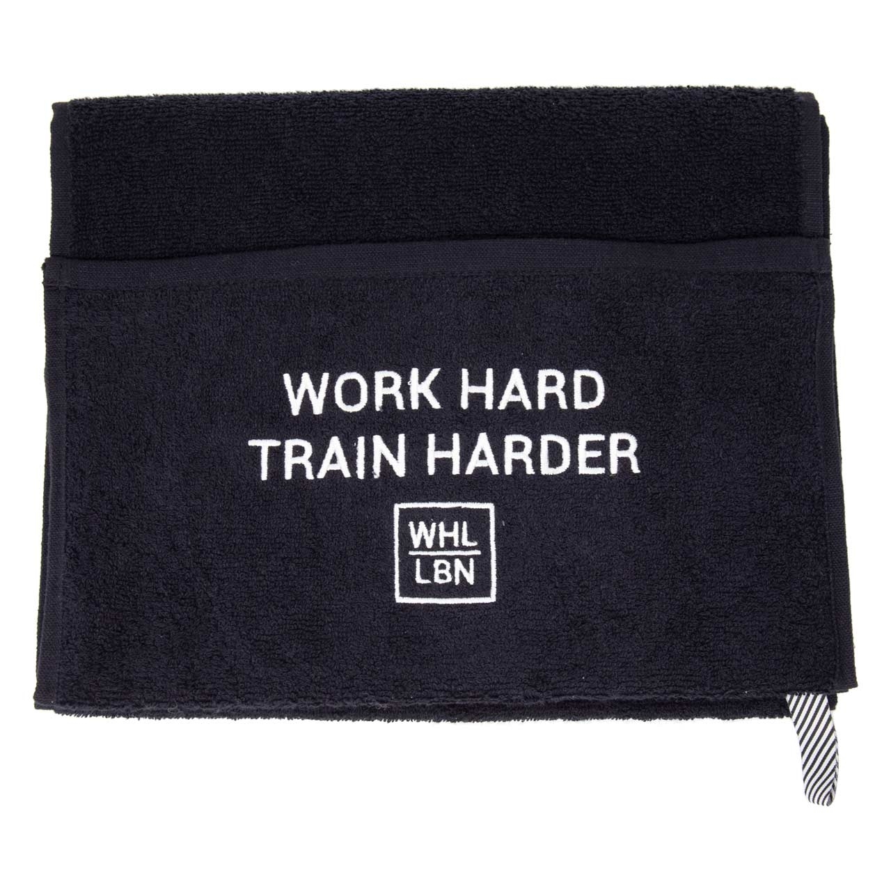 Fitness-Handtuch Train Harder mit Reißverschluss-Tasche