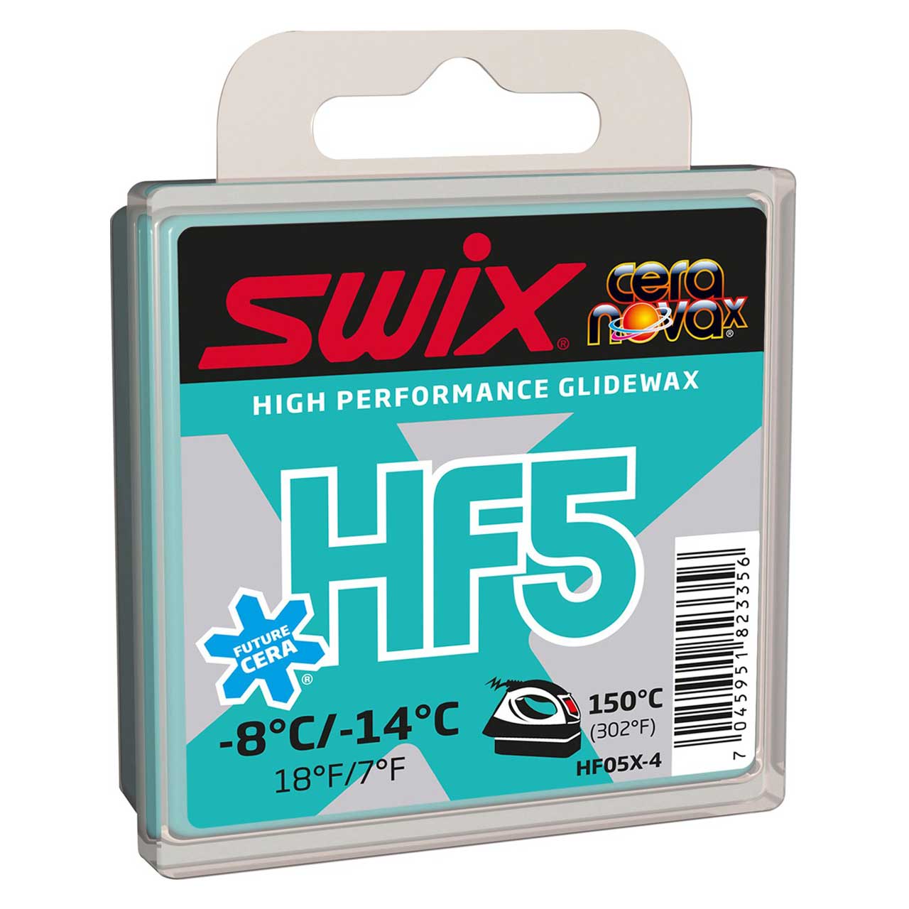 Gleitwachs HF5X Turquoise -8 °C/-14 °C 40g Farblos